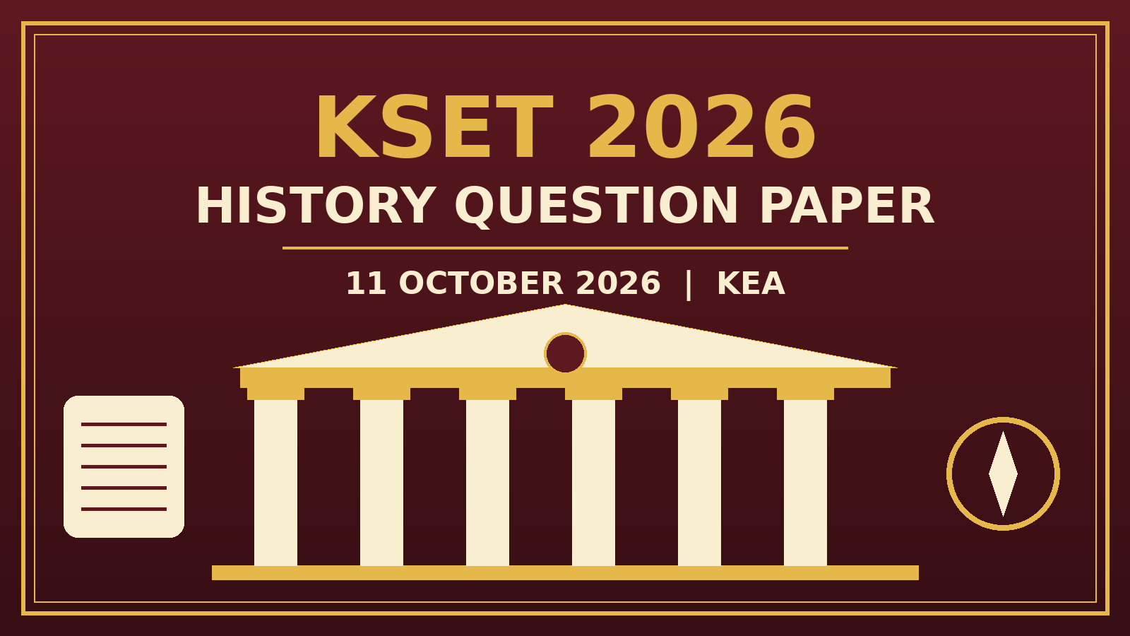 KSET 2026 History Question Paper PDF Download | ಇಂದು ನಡೆದ KSET ಇತಿಹಾಸ ಪ್ರಶ್ನೆ ಪತ್ರಿಕೆ 11 ಅಕ್ಟೋಬರ್ 2026