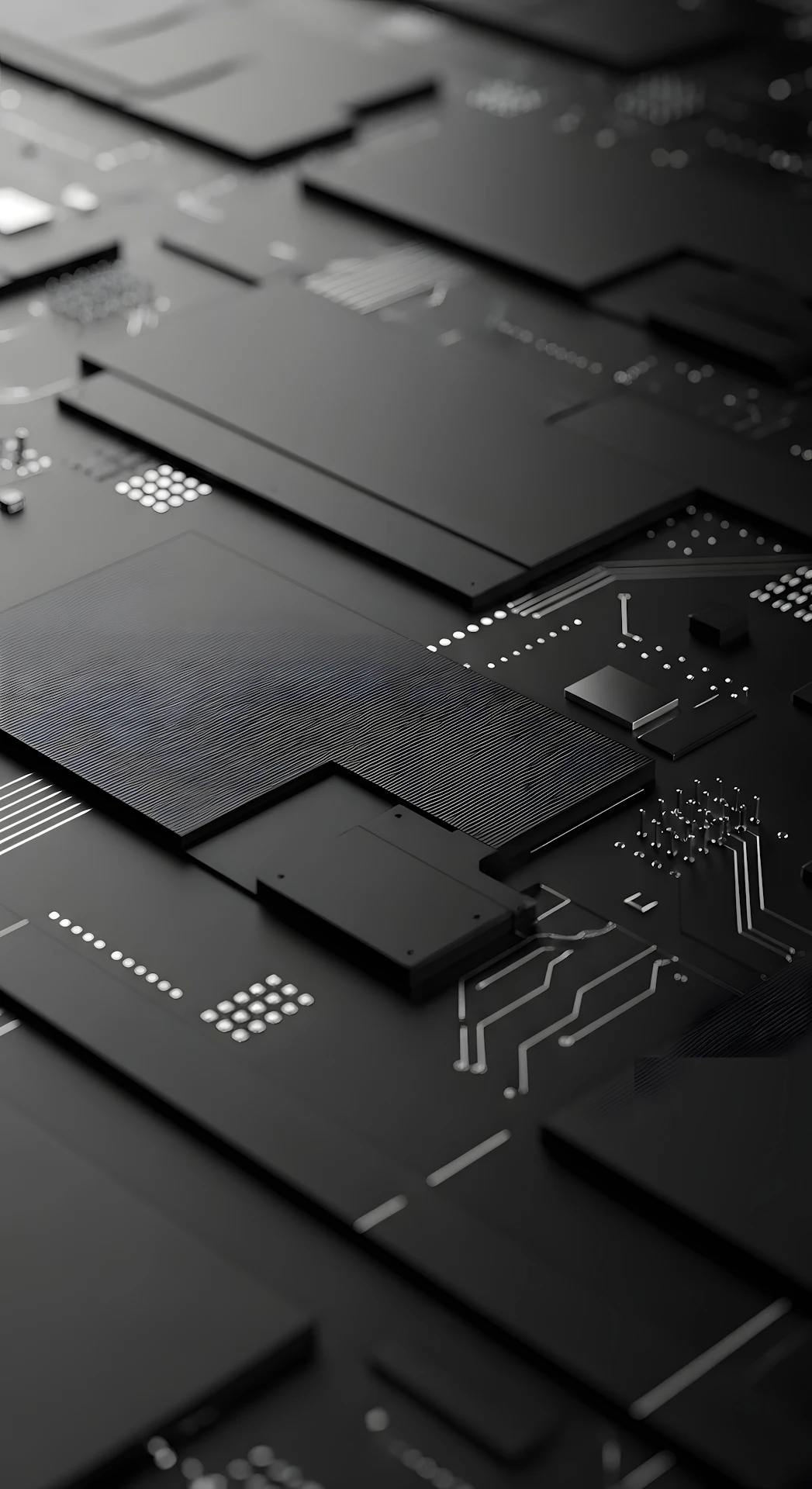 Dark Minimalist Microchip Circuit Board Technology Detail - Free 4K mobile Wallpaper