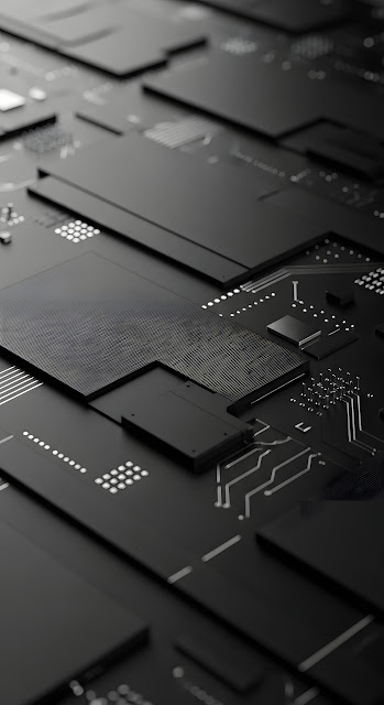 Dark Minimalist Microchip Circuit Board Technology Detail - Free mobile Wallpaper
