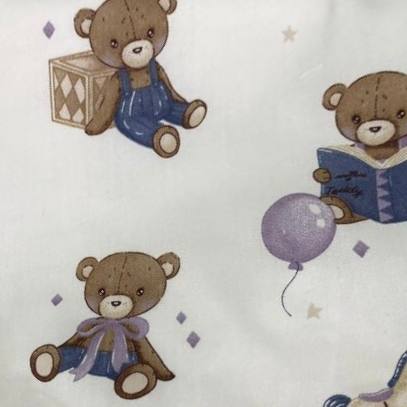 Дитяча змінна постіль 4 ел Twins Satin Limited Teddy Bears бежевий світлий