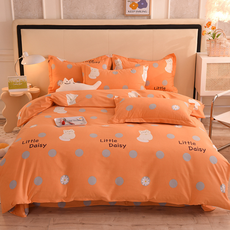 Bedding set made from brushed cotton, printed
