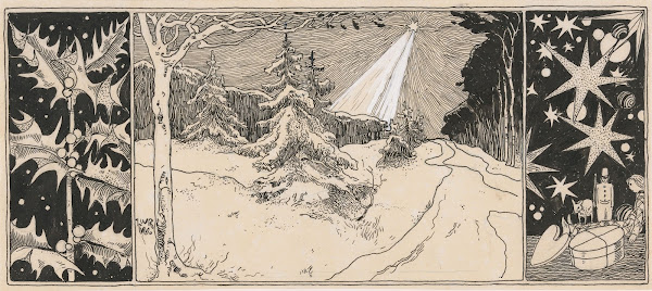 Ster schijnt op een winterlandschap in or before 1893