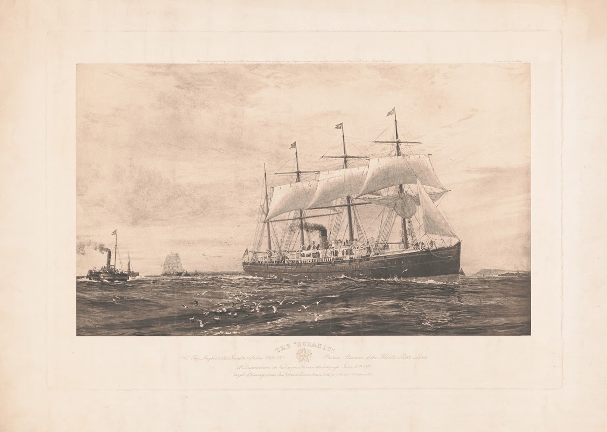 The Oceanic pioneer steamer of the White Star Line 1896