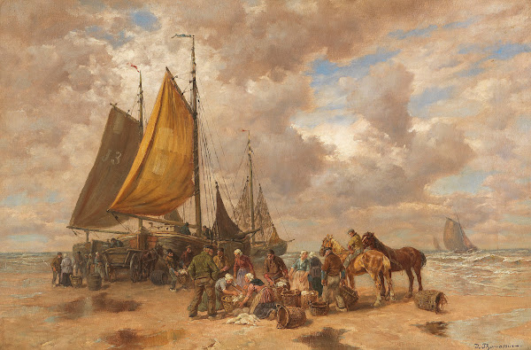 Fischer am Meer 1900