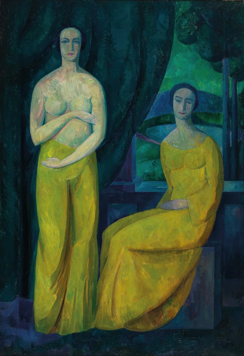 Zwei Frauen in einem Raum 1930
