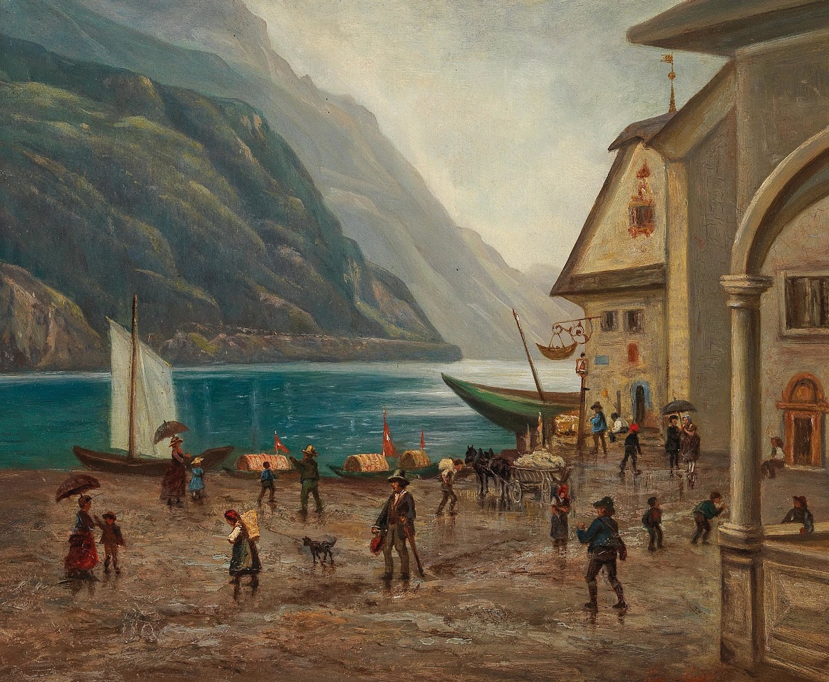 On the Shore of Lake Königssee near Berchtesgaden 1845