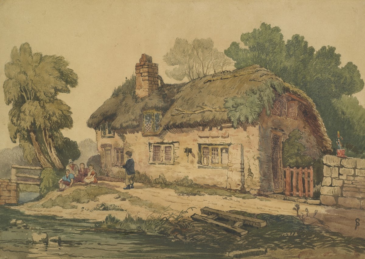 Brook and cottage