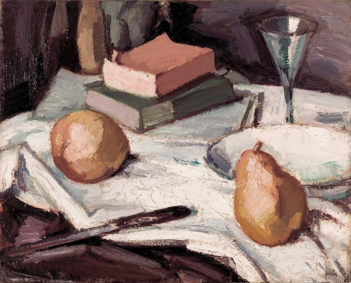Still life with pears and wineglass ca 1915