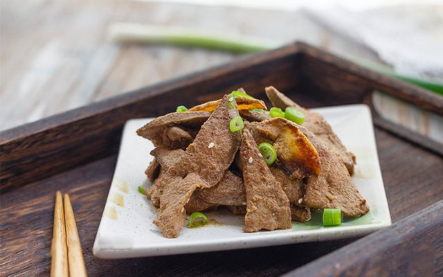 Gan Heo Xào Dầu Mè