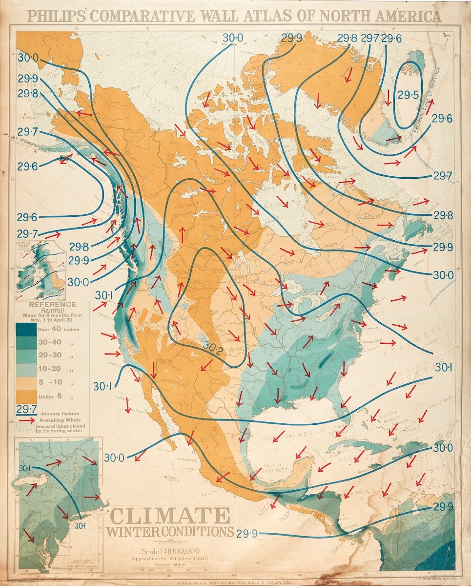 North America  Climate Winter Conditions 1914