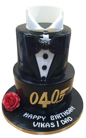 James Bond Themed 40th Birthday Cake CB-NC412