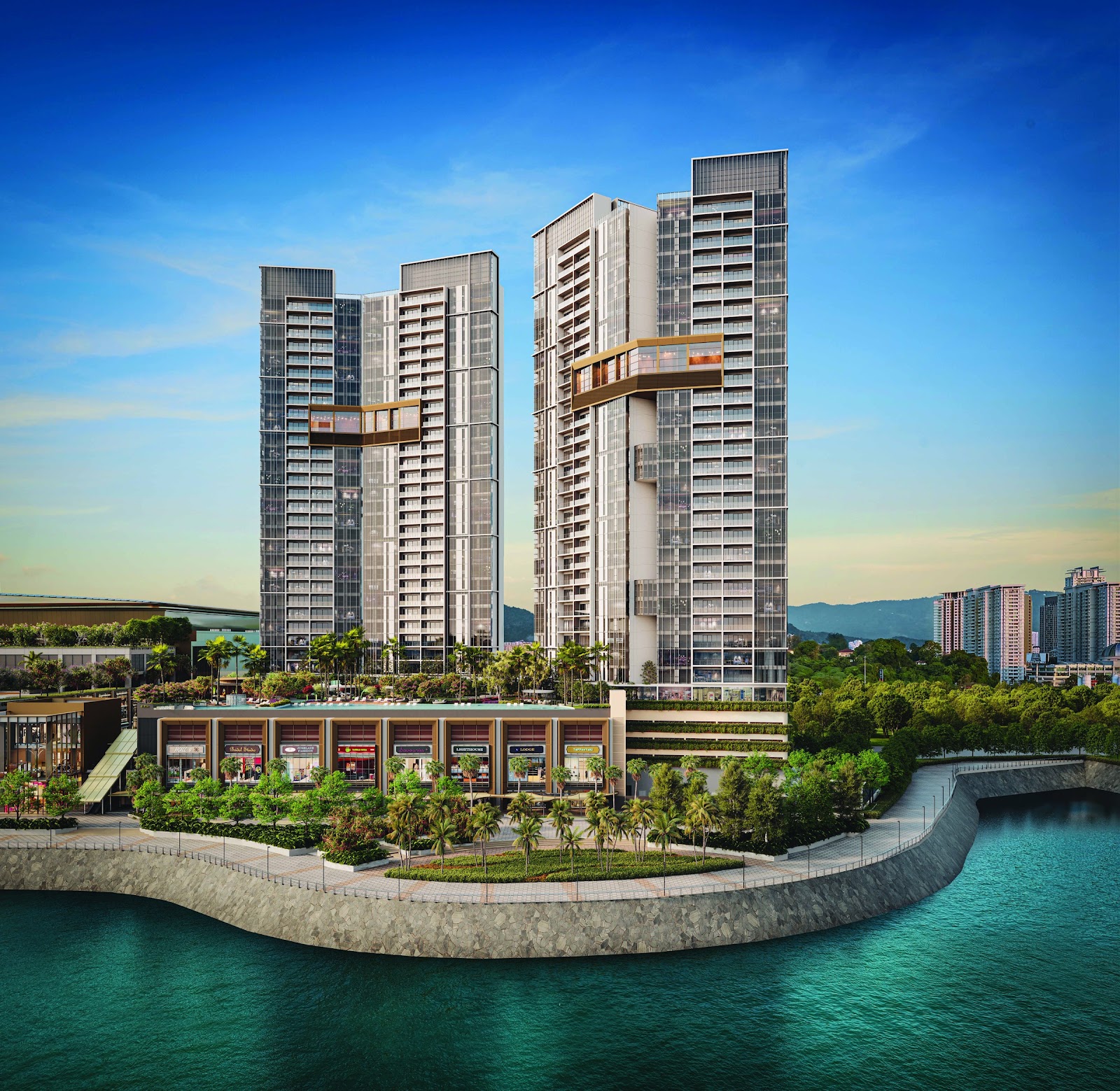 Lightwater Residences，The Light City, Gelugor的High-Rise 住宅地，发展商 Jaringan Simfoni Sdn Bhd (IJM Perennial Development)