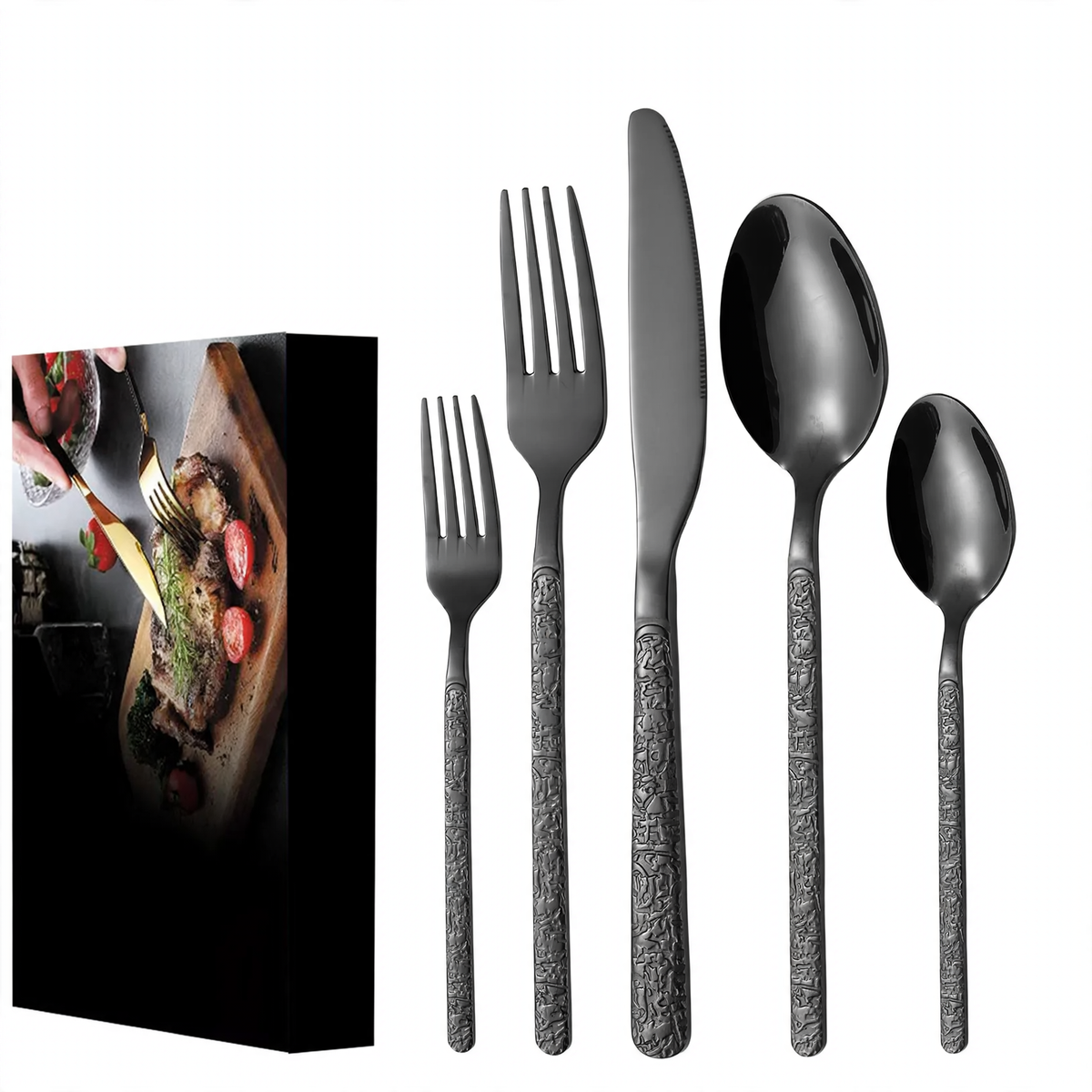 Stainless steel cutlery set, 20-piece