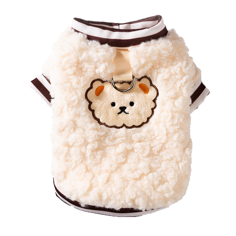 Fleece clothing for dogs and cats, two legs, winter