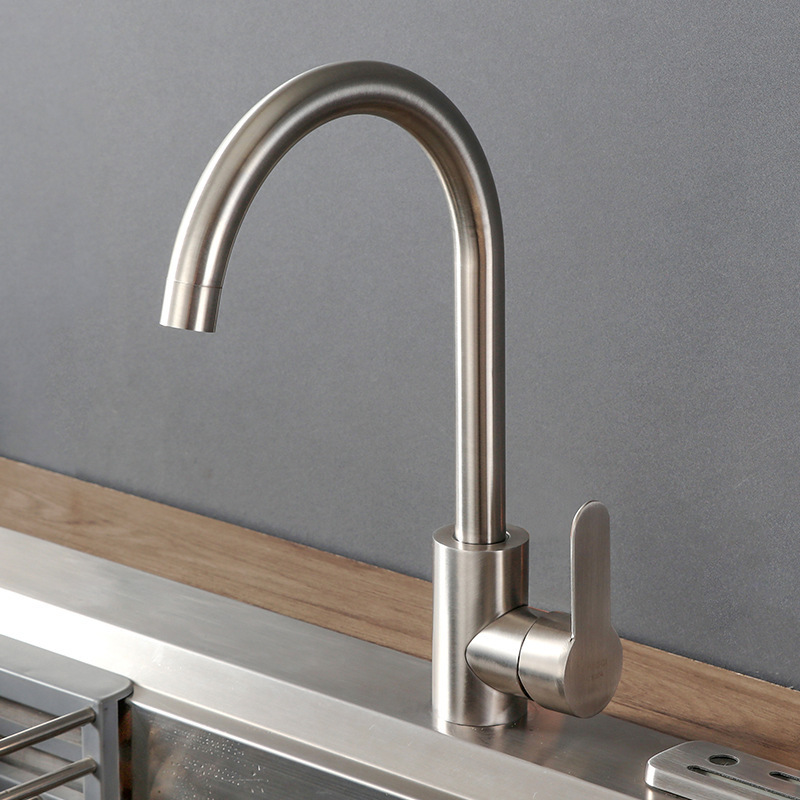 Stainless Steel Kitchen Faucet with Ceramic Valve
