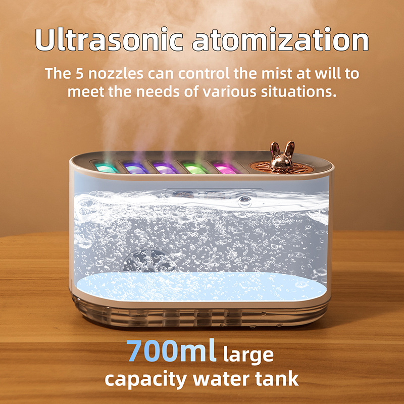 Sound-controlled aroma diffuser with LED light