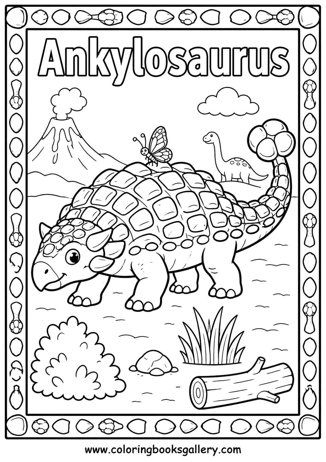 Explore the Armored Ankylosaurus Coloring Page – Free Printable Coloring Sheet for Kids and Adults – free coloring page for kids