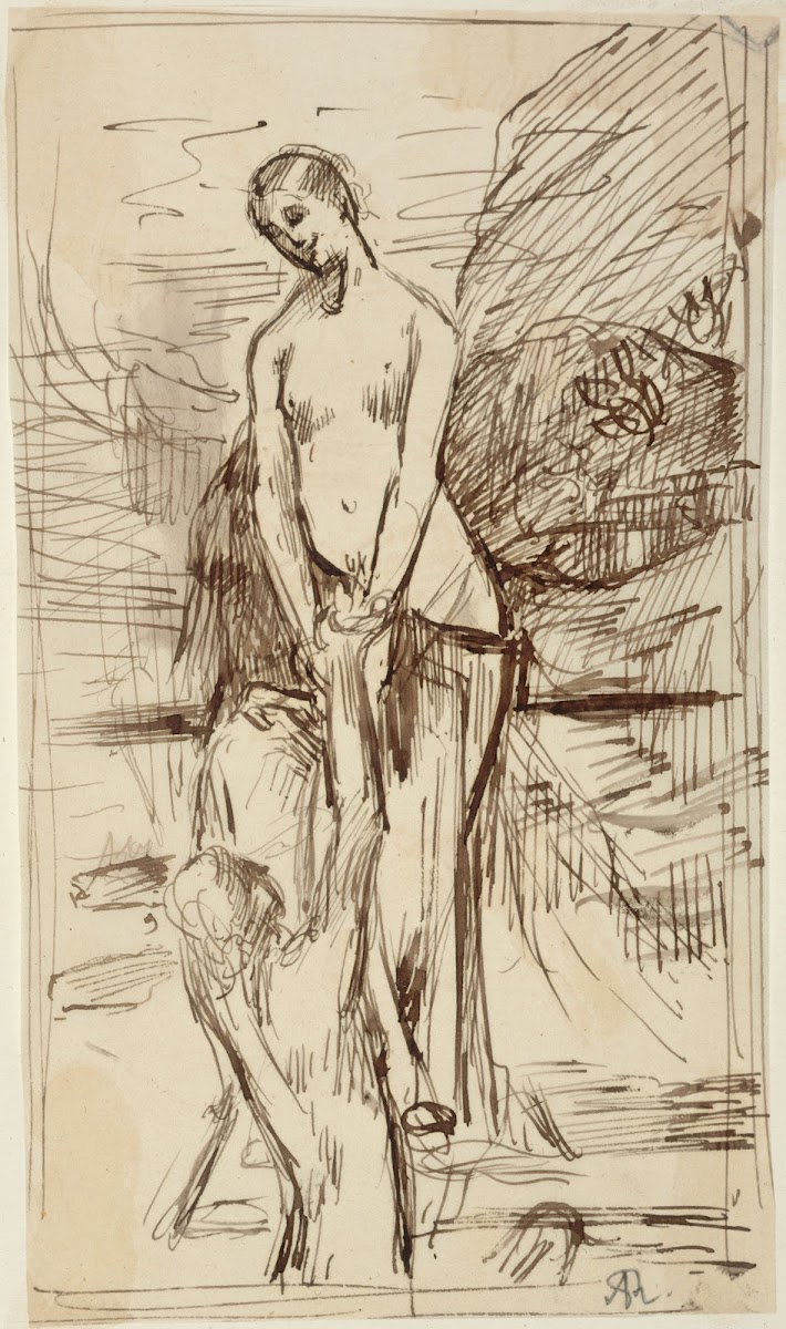 Etude préparatoire pour Le Plongeur 1882