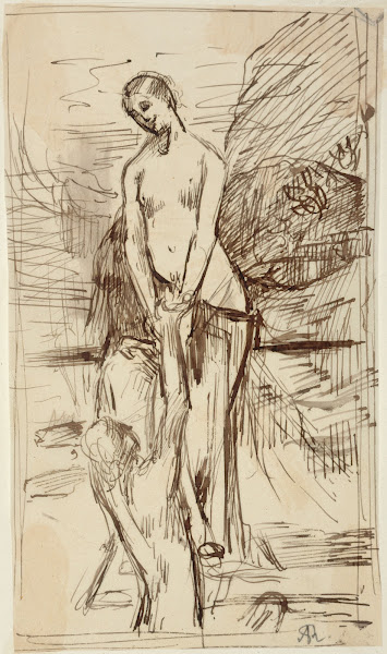 Etude préparatoire pour Le Plongeur 1882