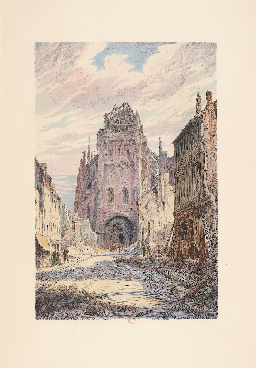 Saint Quentin  La Collégiale vue de la rue Saint Andre 1920