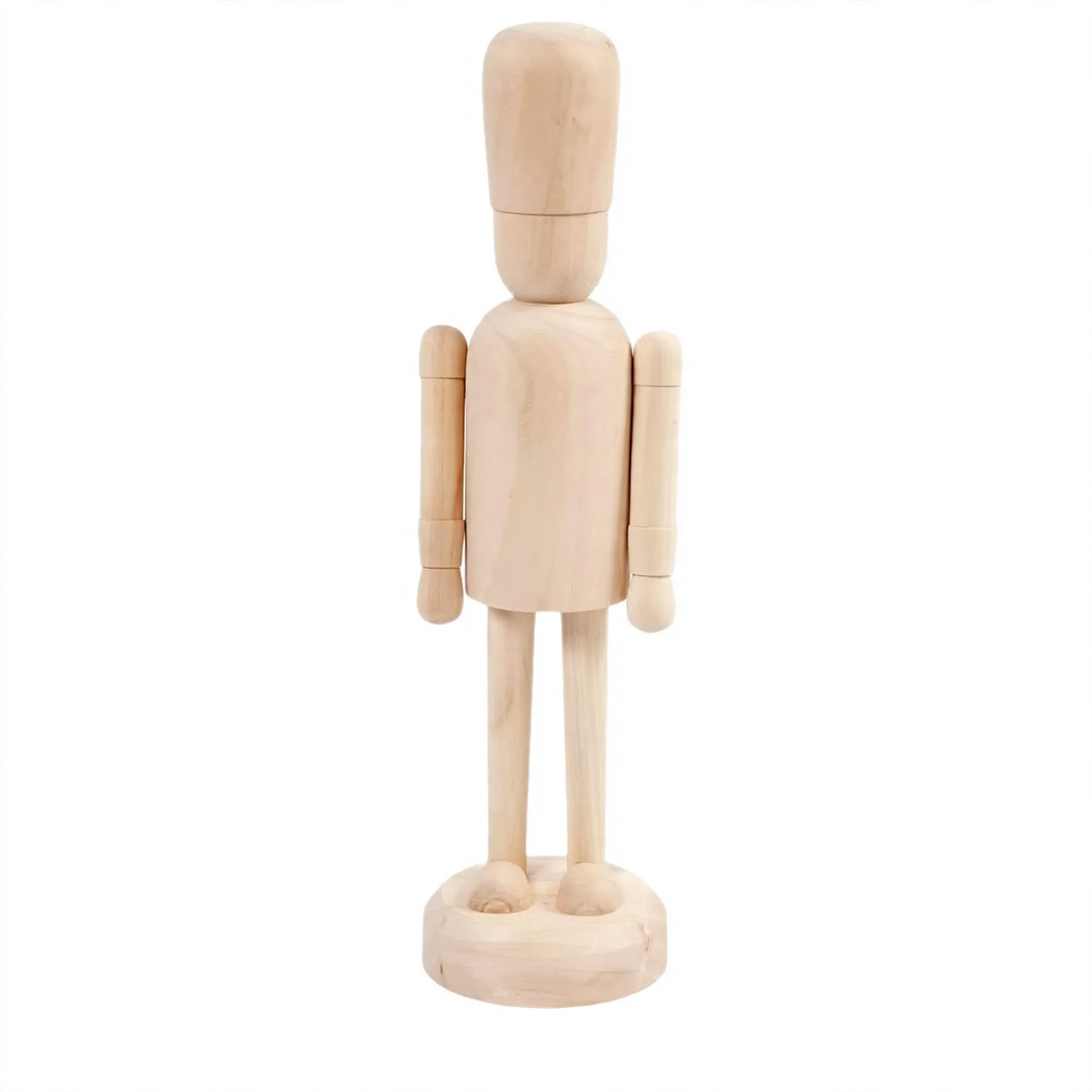 Nussknacker-Soldat aus Kiefernholz, 18 cm