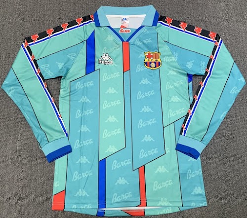 Retro 1996-97 Barcelona Visitante Manga Larga