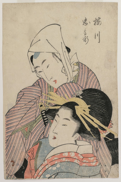 The Lovers Umegawa and Chubei early 1800s