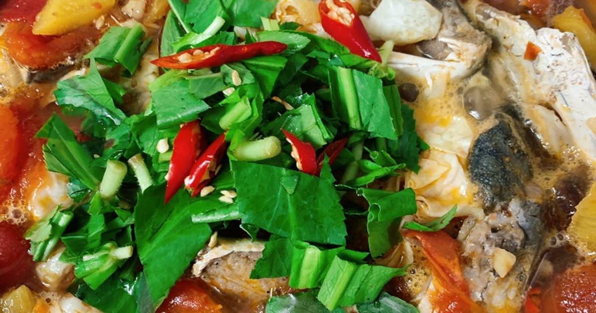 Canh chua bắp cải đầu cá