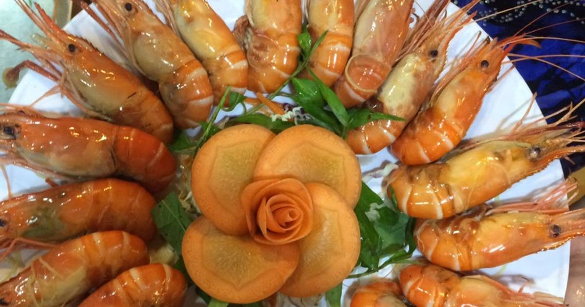Tôm hấp nước dừa xiêm
