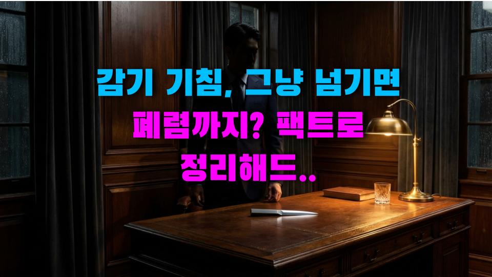 감기 기침, 그냥 넘기면 폐렴까지? 팩트로 정리해드립니다