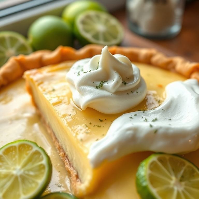 Classic Key Lime Pie with Creamy Whipped Topping – Easy Homemade Delight