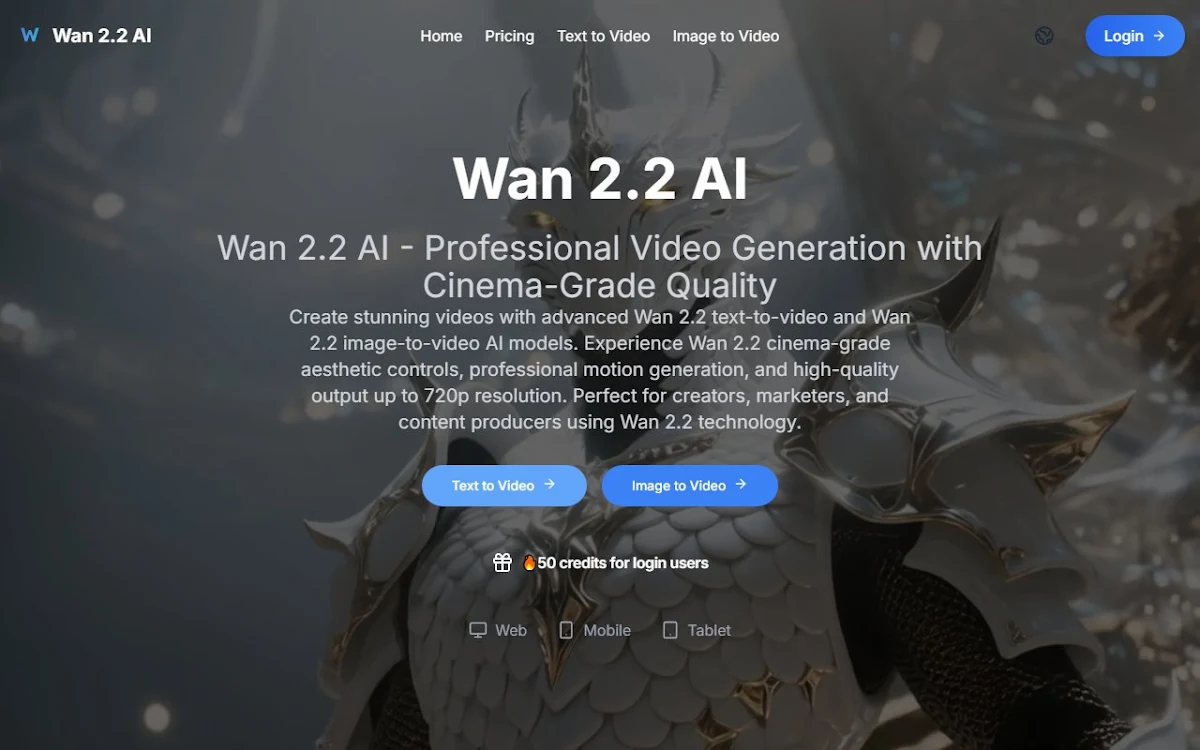 Captura de Wan 2.2 AI