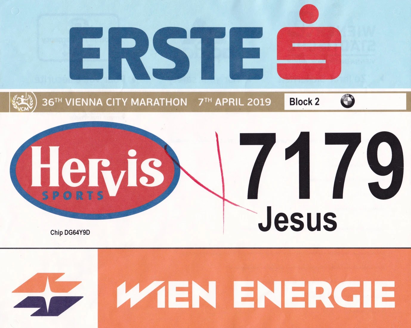 Dorsal de Vienna City Marathon