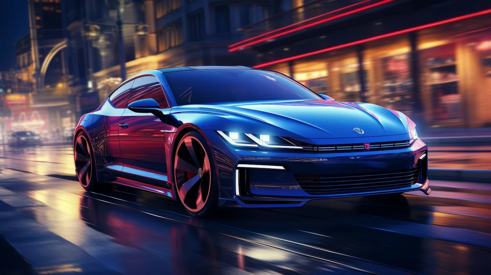 A Stunning Ai Art, Driving, Sports Car, Digital Art, Car 2K Desktop and Mobile Wallpaper Background (2912x1632)