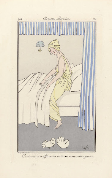 Costume et coiffure de nuit 1914