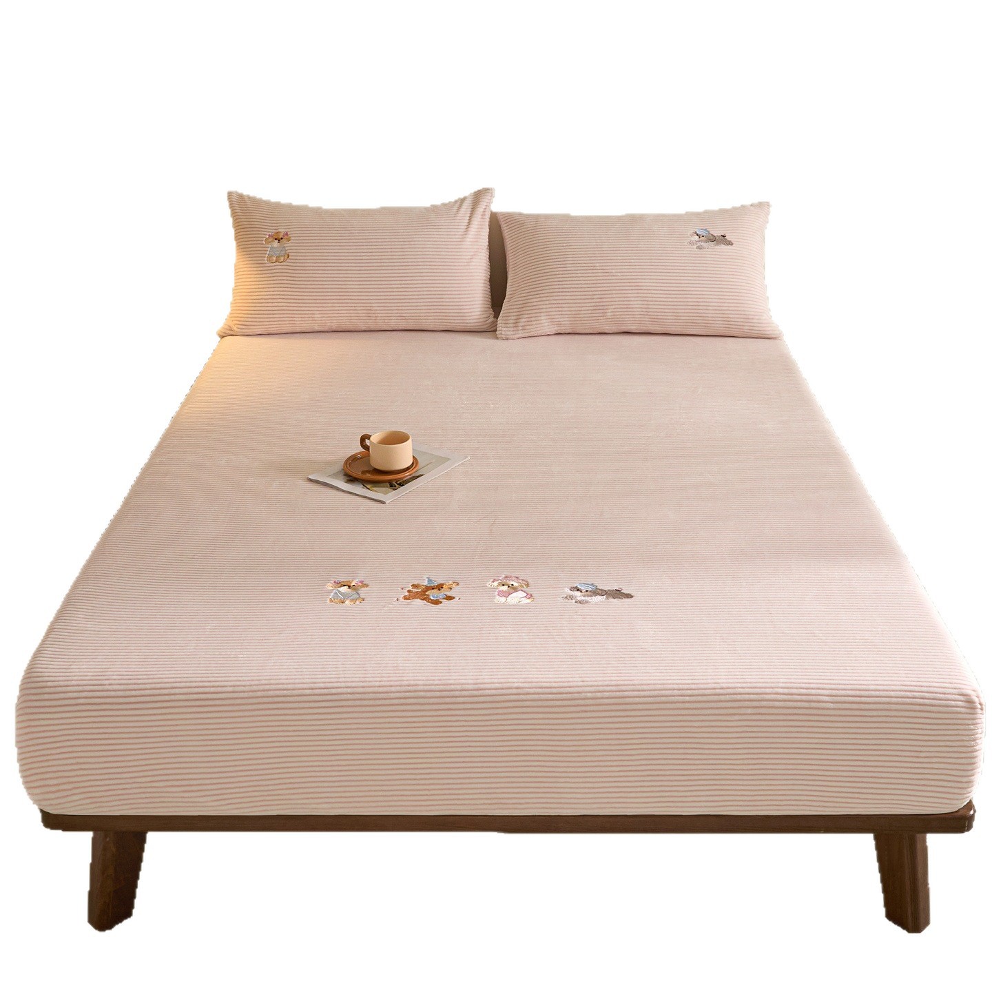 Milk Fiber Bed Sheet with Elastic, Winter
