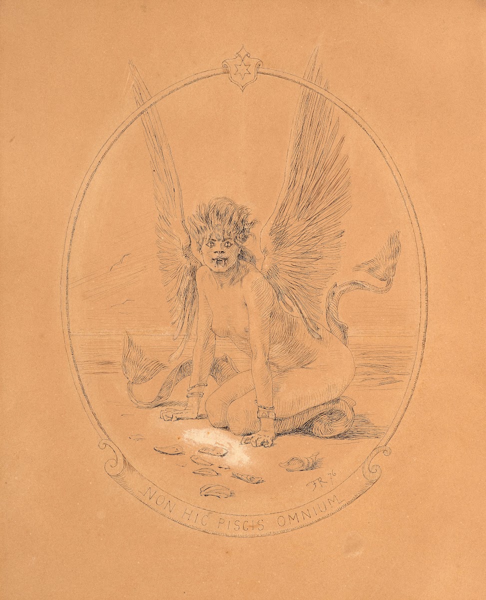 Woman winged fish or rare fish 1876