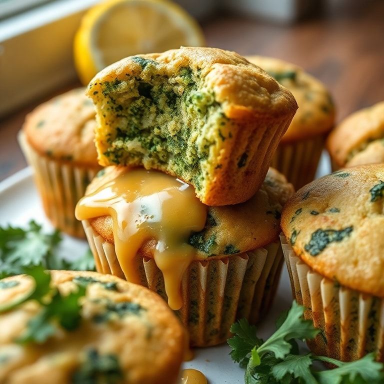 Kale and Lemon Muffins: A Hidden Veggie Treat You’ll Love – Easy Homemade Breakfast finished