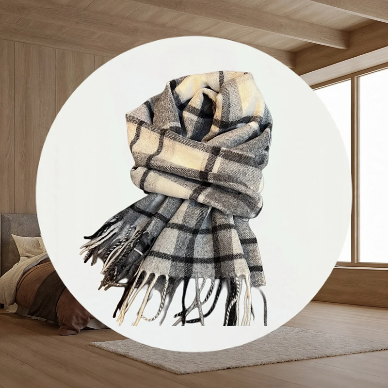 Classic Wool Scarf, 180x30cm