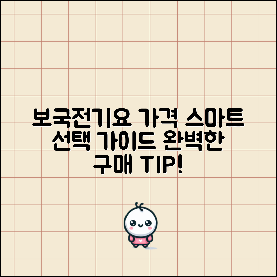 보국전기요 가격 완벽 가이드: 스마트한 선택