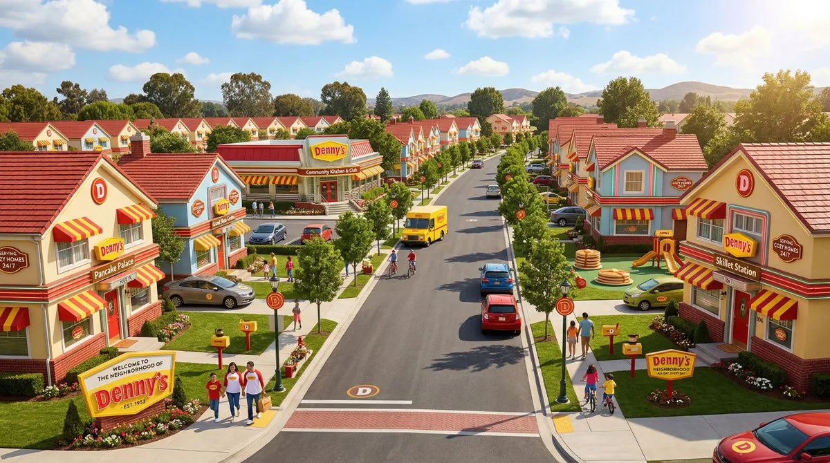 Waffle House/TGI Fridays/Taco Bell de los 90/Denny's diseñaron un vecindario suburbano
