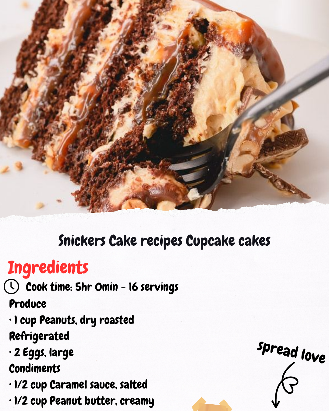 Snickers Cake recipes Cupcake cakes