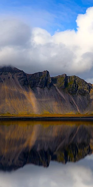 Iceland, Stokksnes, Mountain Reflection, Landscape Photography 4K Wallpaper Background