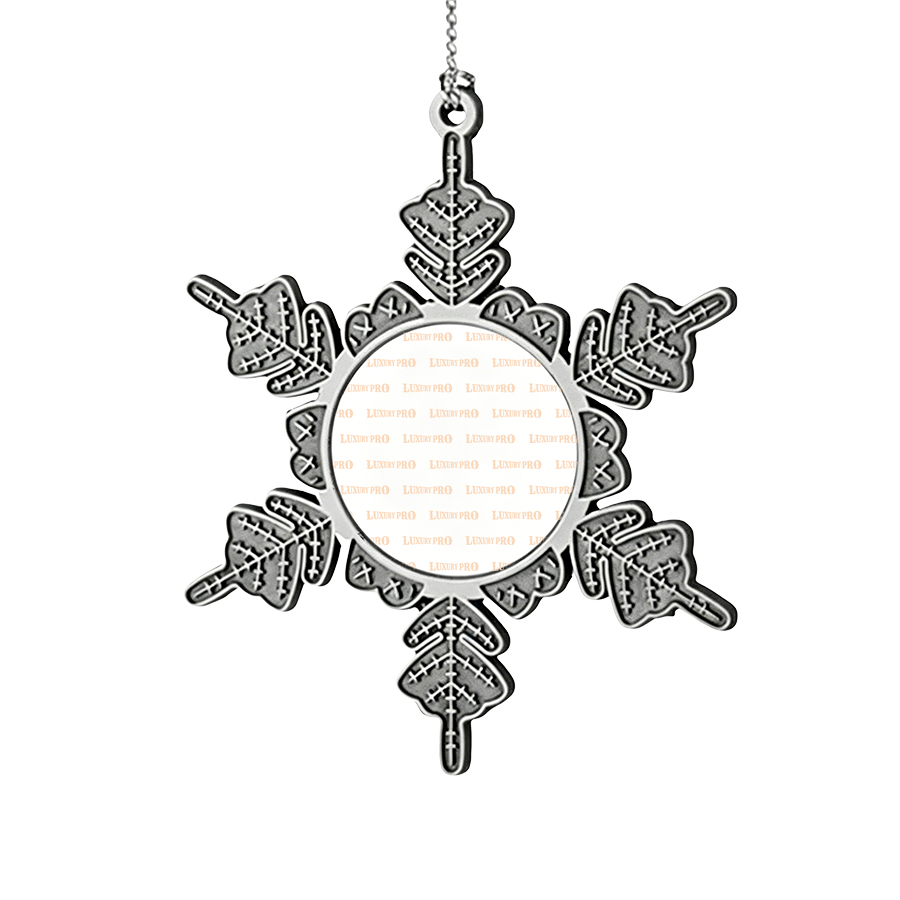 Heat transfer metal snowflake pendant