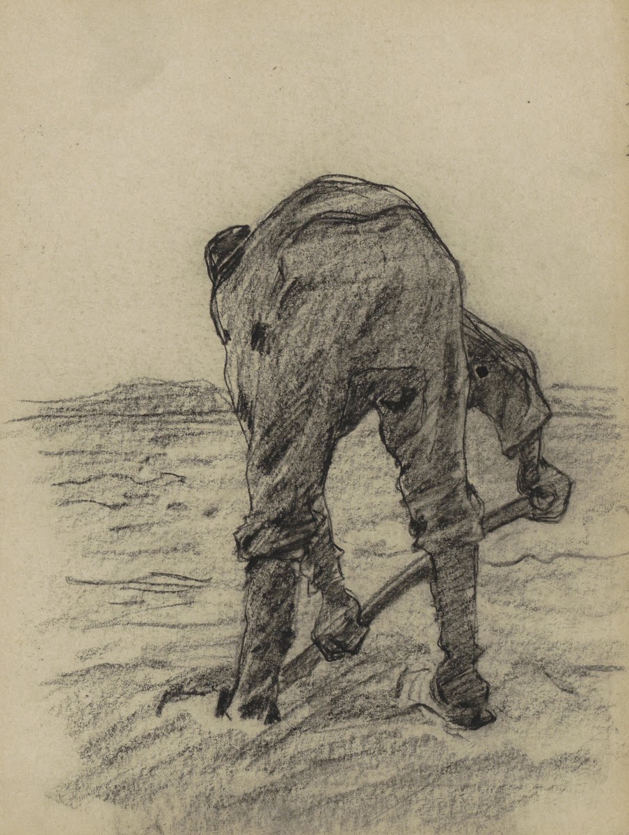 Gravende man mogelijk een heiwerker 1884 1887