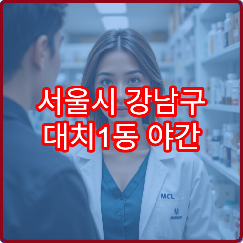 서울시 강남구 대치1동 야간 약국 학원 밀집지역 심야 약국