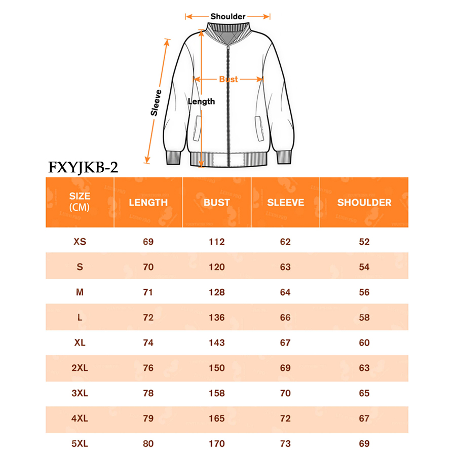 AOP Lightweight Bomber Jacket With Placket Without Sleeve Pocket