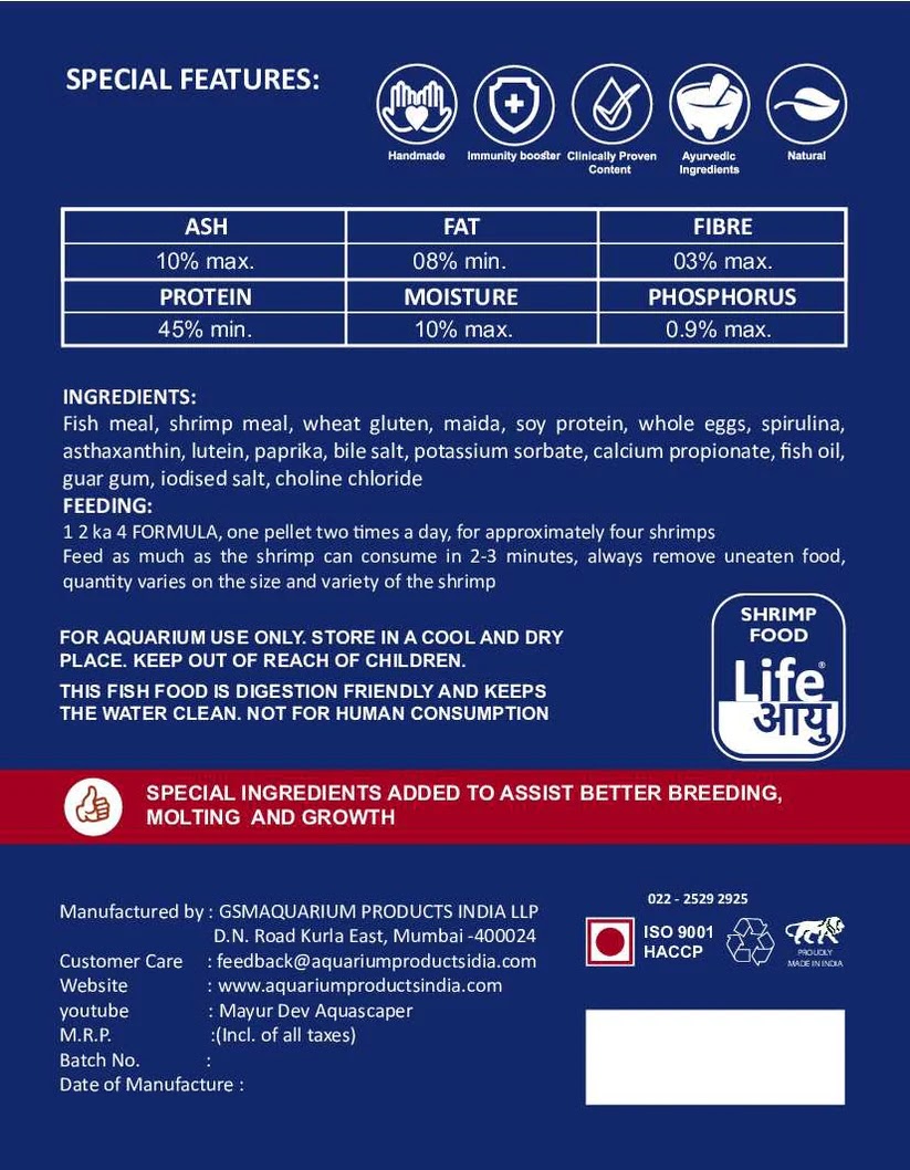 Shrimp Regular Food  | Boosts Breeding, Molting & Immunity