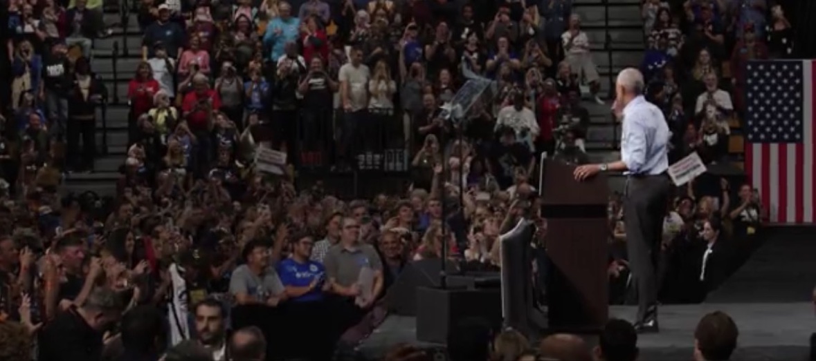 Attendees at the Detroit rally