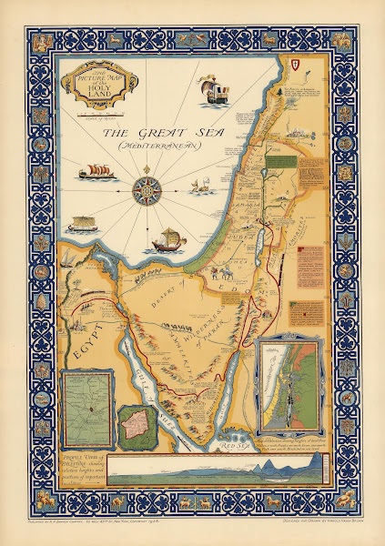 The Picture Map Of The Holy Land 1928